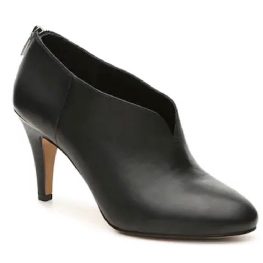 Vince Camuto Vyammi Leather Bootie Black Heels Women’s Size 8.5